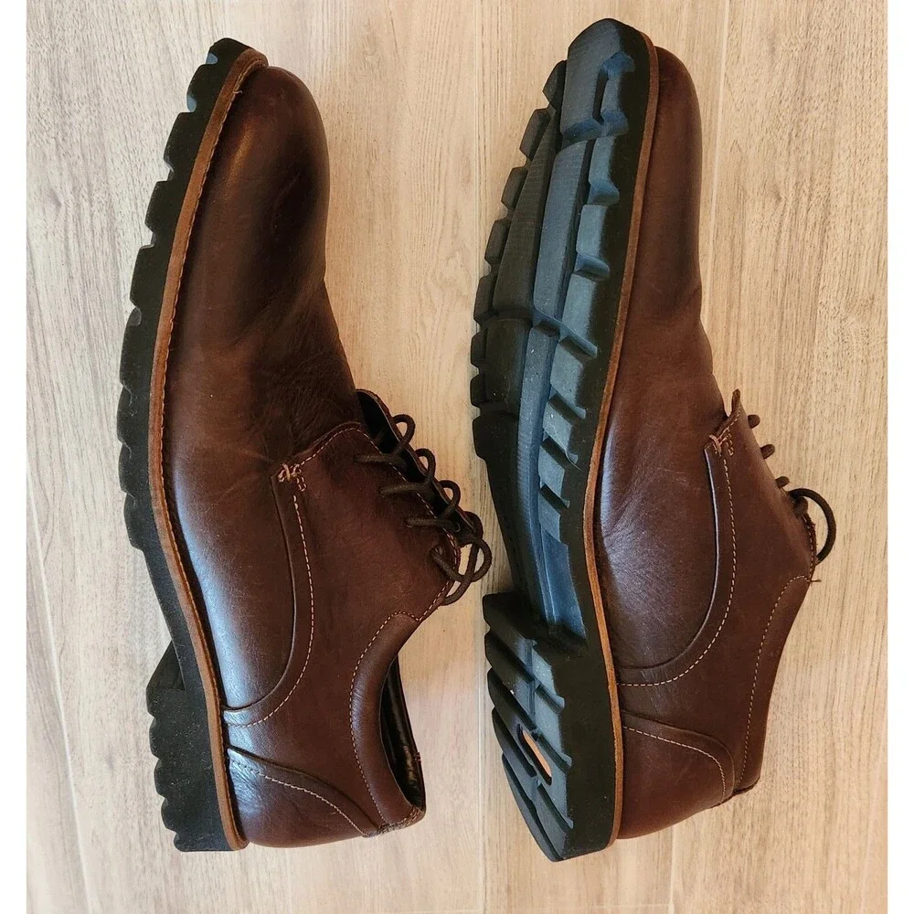 Rockport Men's Shoes 10M Brown Leather Lace Up Casual Oxford V74225